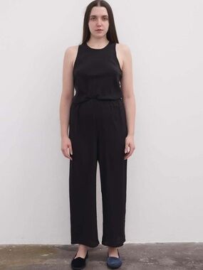 BASERANGE The Stoa Pants Silk Crepe In Black S